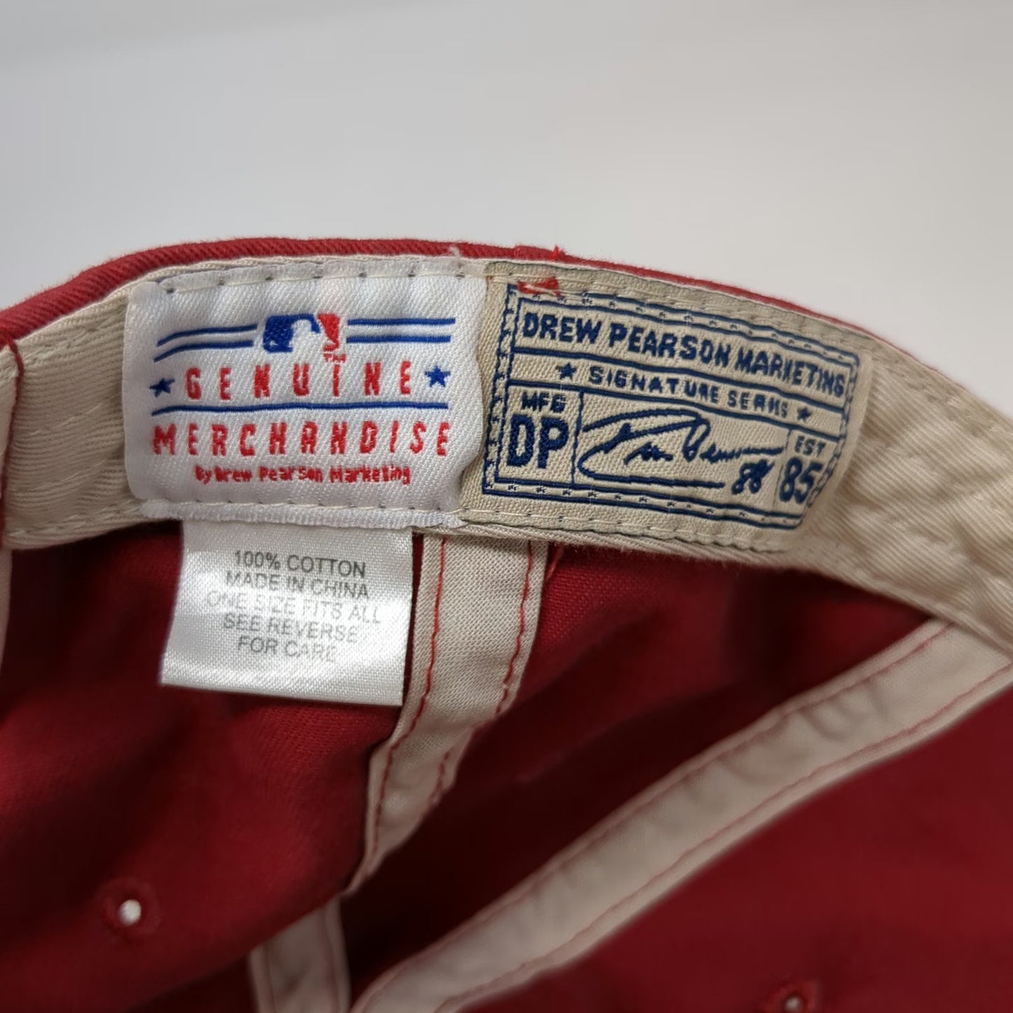 Philadelphia Phillies MLB Drew Pearson Baseball Cap Red One Size Strapback Hat