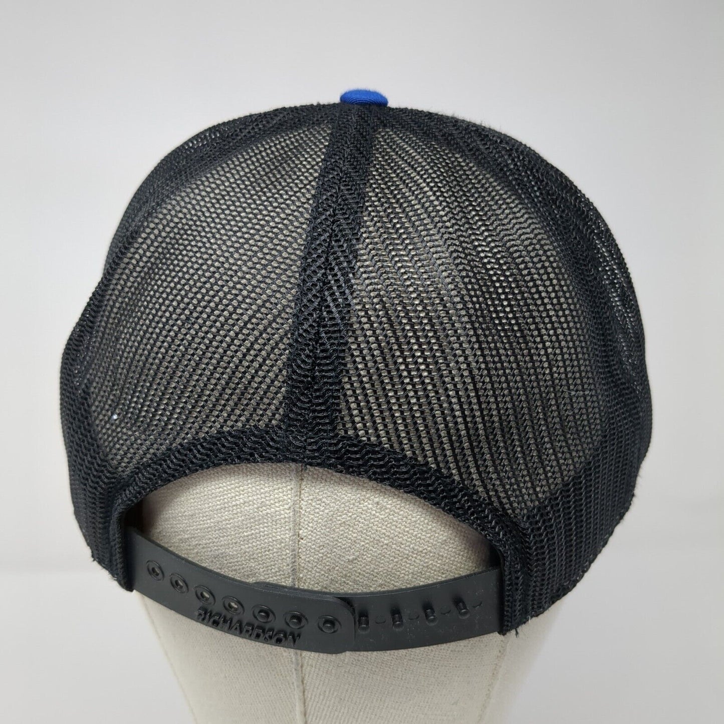 American Snapback Trucker Hat Blue One Size Adjustable Mesh Back Richardson