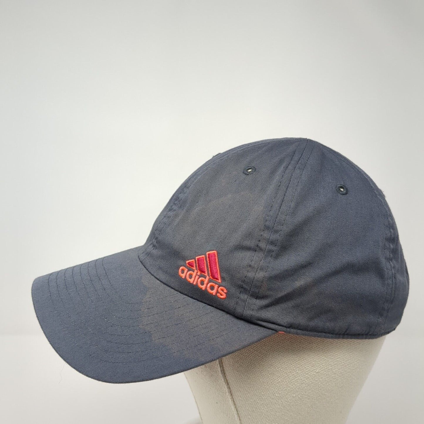 Adidas 3 Stripes Strapback Hat Gray One Size Adjustable 6 Panel Solid