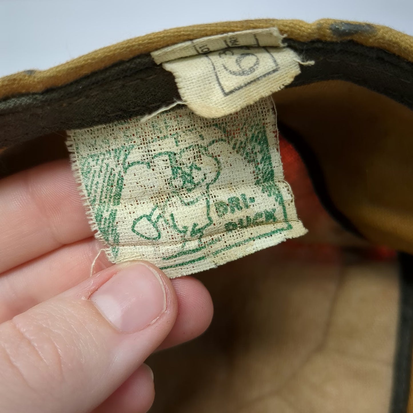 Dri-Duck Baseball Cap Orange Brown 6 3/4 Hunting Fitted Ear Flaps Hat Vintage