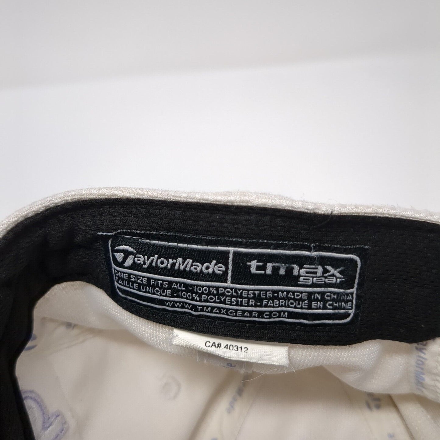 TaylorMade Strapback Hat White Cream One Size Adjustable Embroidered