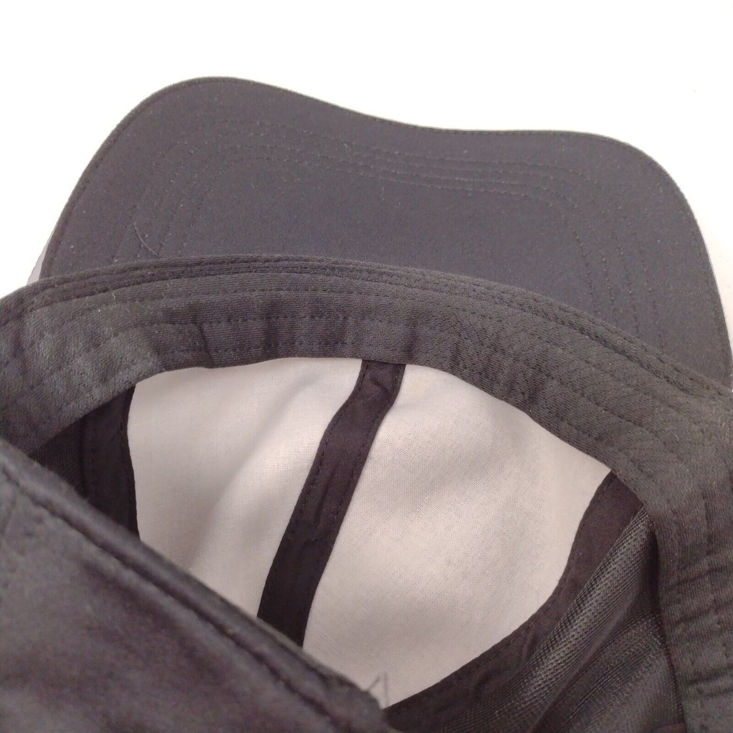 Unbranded Strapback Hat Black OSFA Adjustable 6 Panel Solid Outdoor