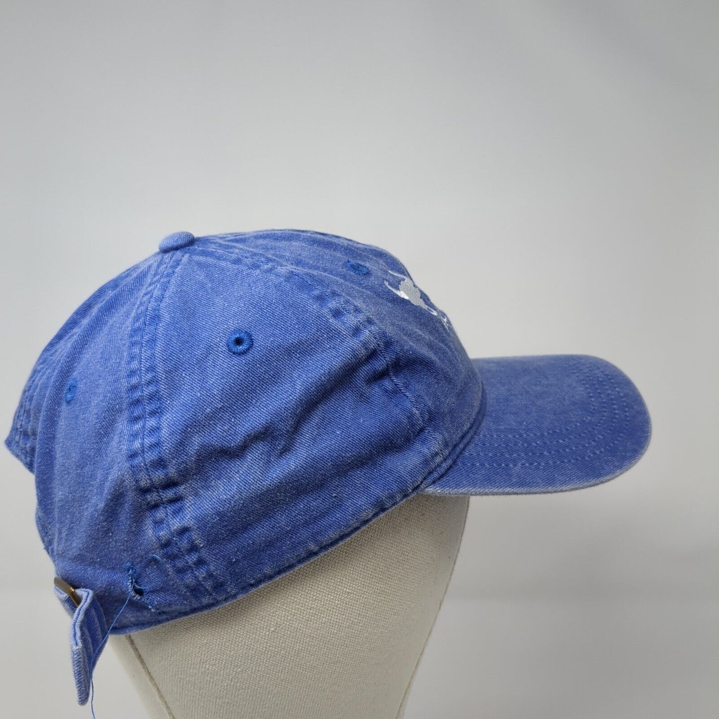 Bull And Bean Slideback Hat Blue One Size Embroidered Authentic Pigment