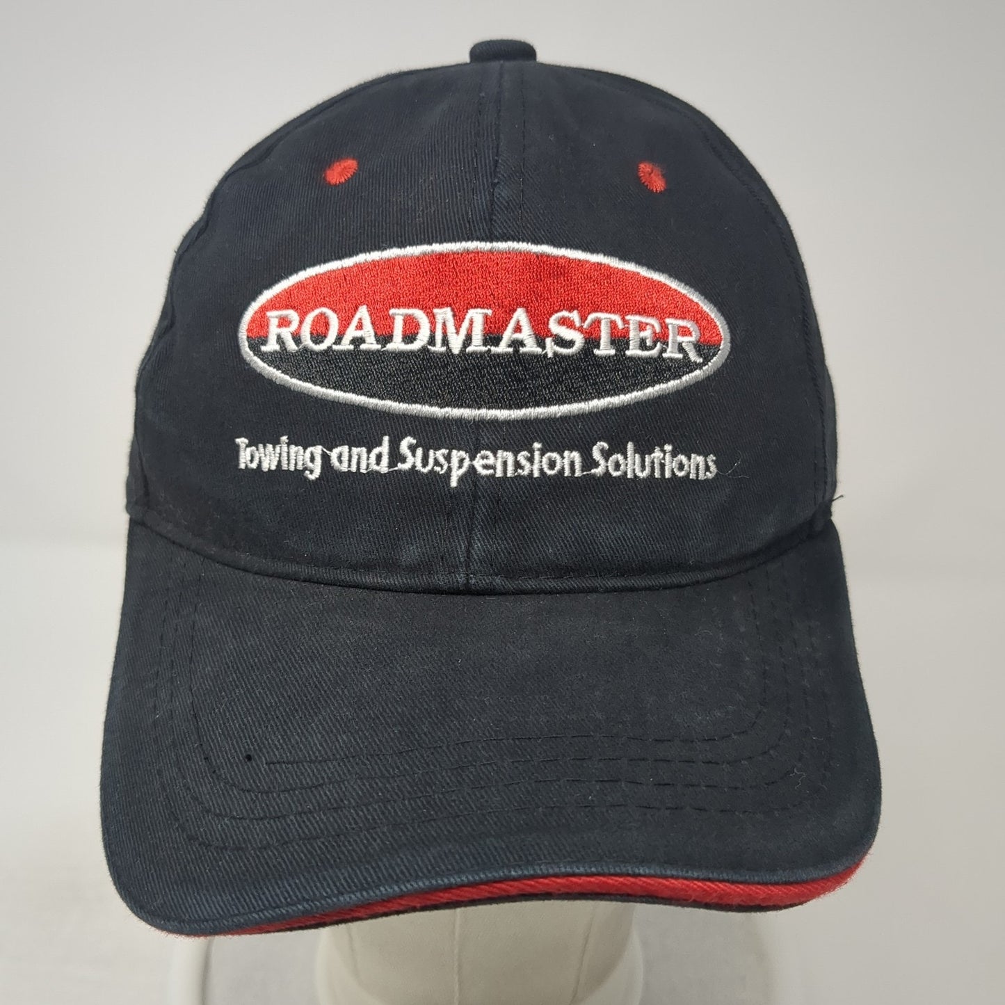 Roadmaster Strapback Hat Black One Size Adjustable Embroidered 6 Panel