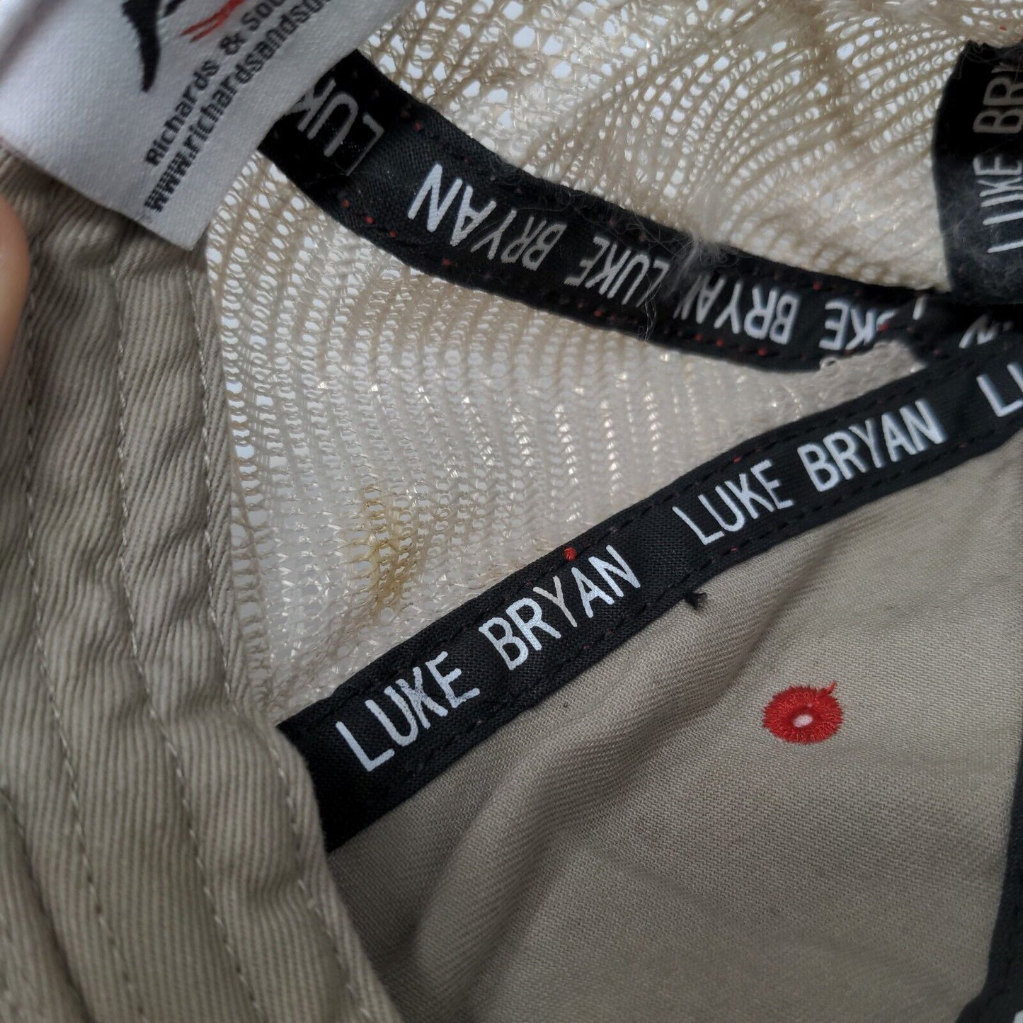 Luke Kick The Dust Up Strapback Mesh Back Trucker Hat Tan One Size