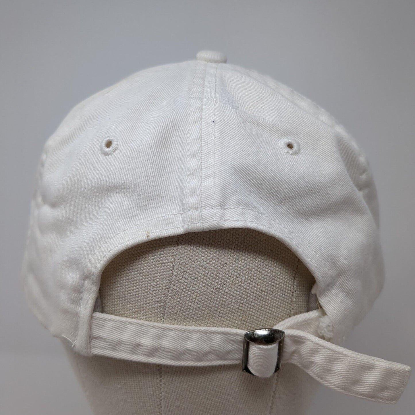 The Deuce Slideback Hat White One Size Adjustable Embroidered American Dry Goods