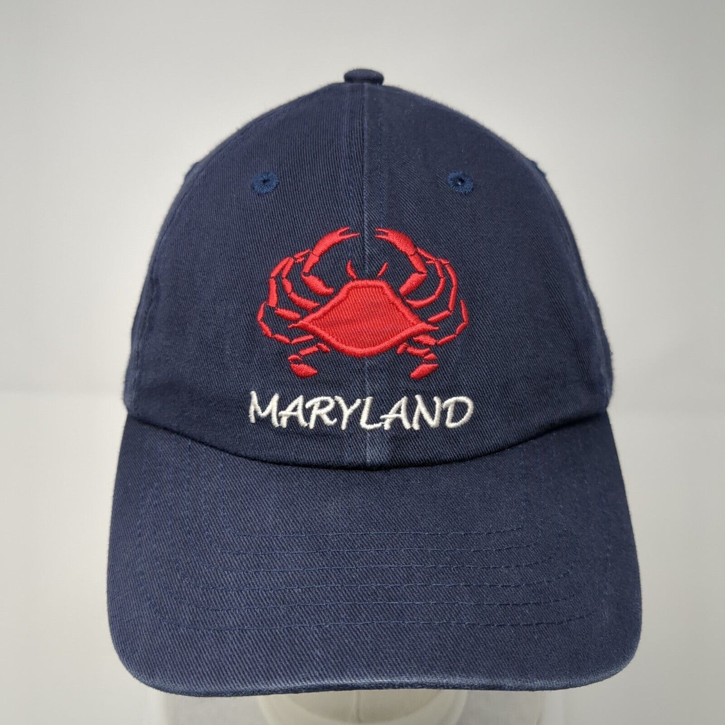 Maryland Slideback Hat Blue One Size Adjustable Embroidered 6 Panel Blank