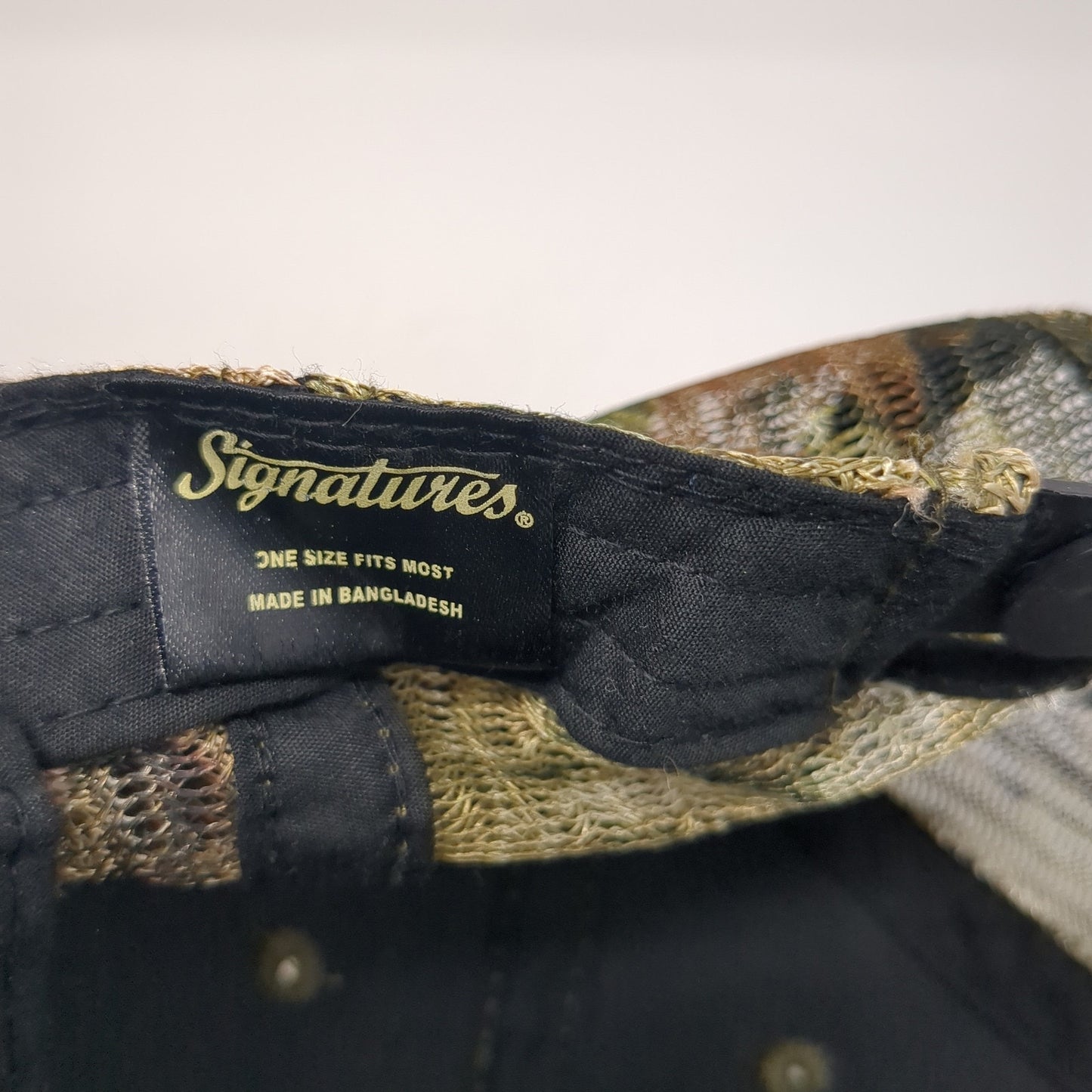 Signatures Strapback Trucker Hat Multicolor One Size Adjustable Camouflage