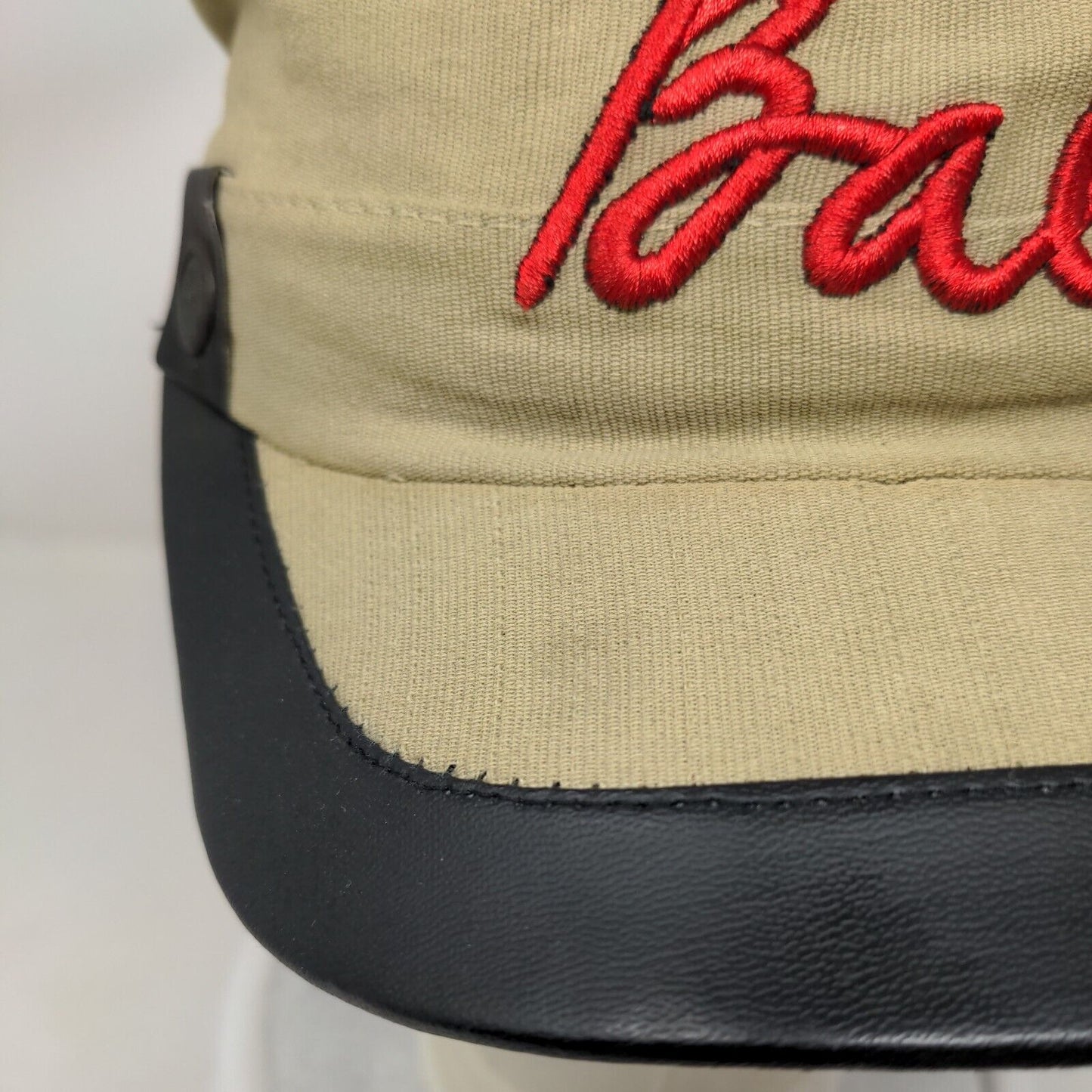 Bali Strapback Cadet Army Cap Hat Tan One Size Embroidered Adjustable