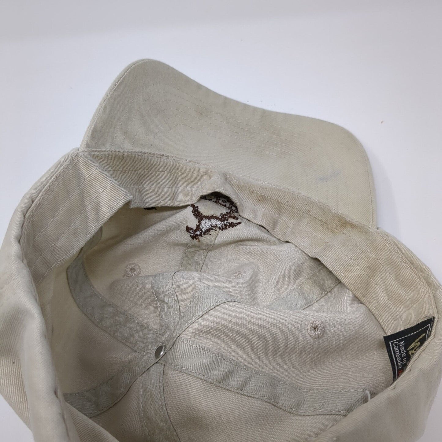Chesterfield Slideback Hat Tan One Size Adjustable Embroidered KC Caps