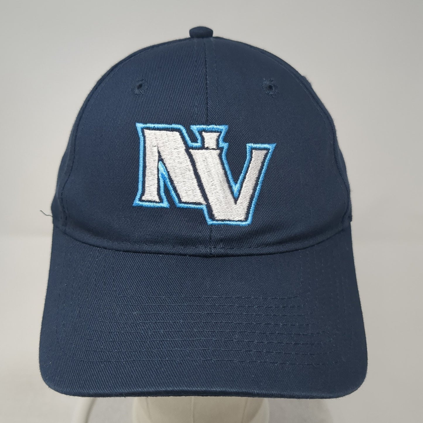 NV Strapback Baseball Cap Blue One Size Adjustable Embroidered Port & Company