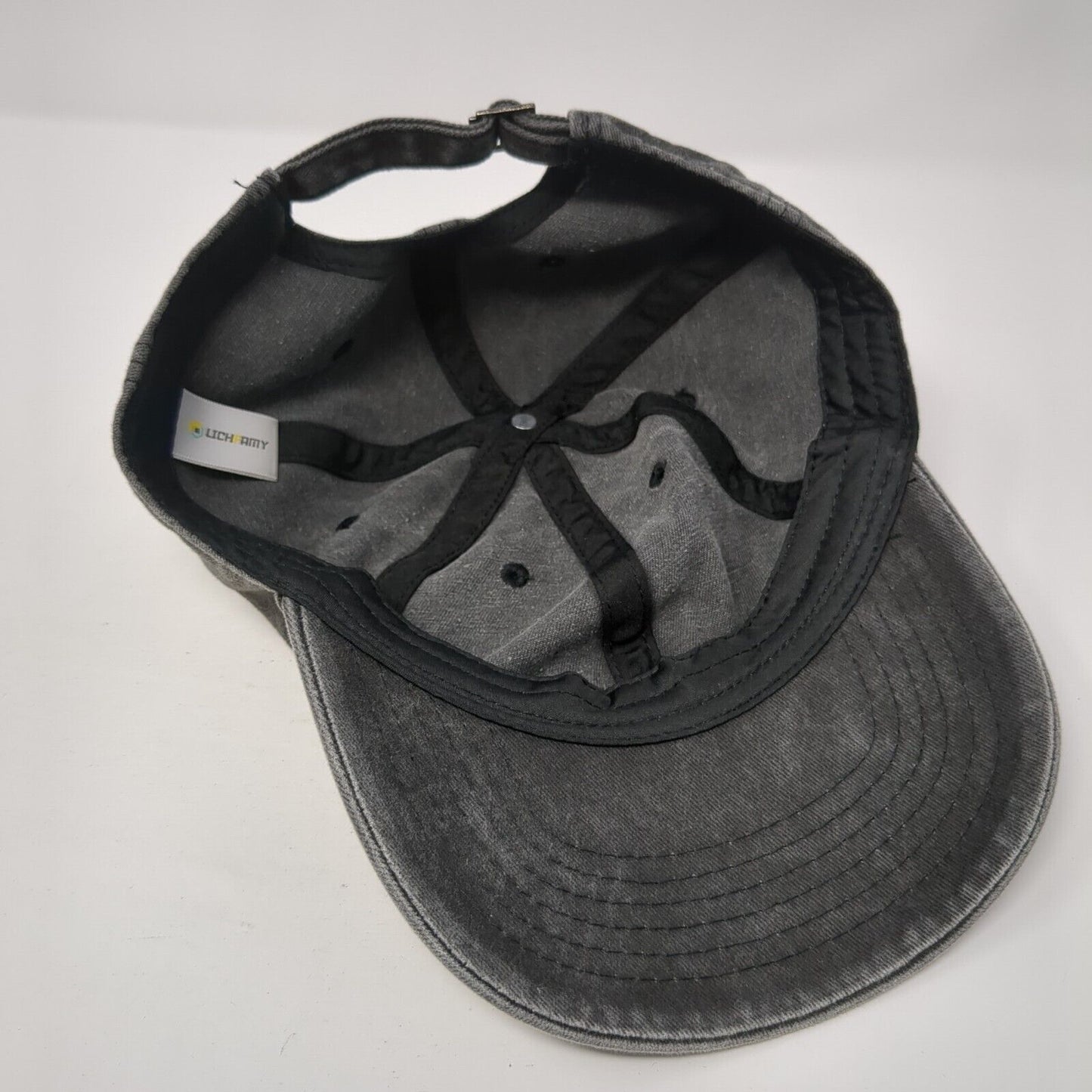 Mama Slideback Hat Gray One Size Adjustable Embroidered Solid Lichfamy