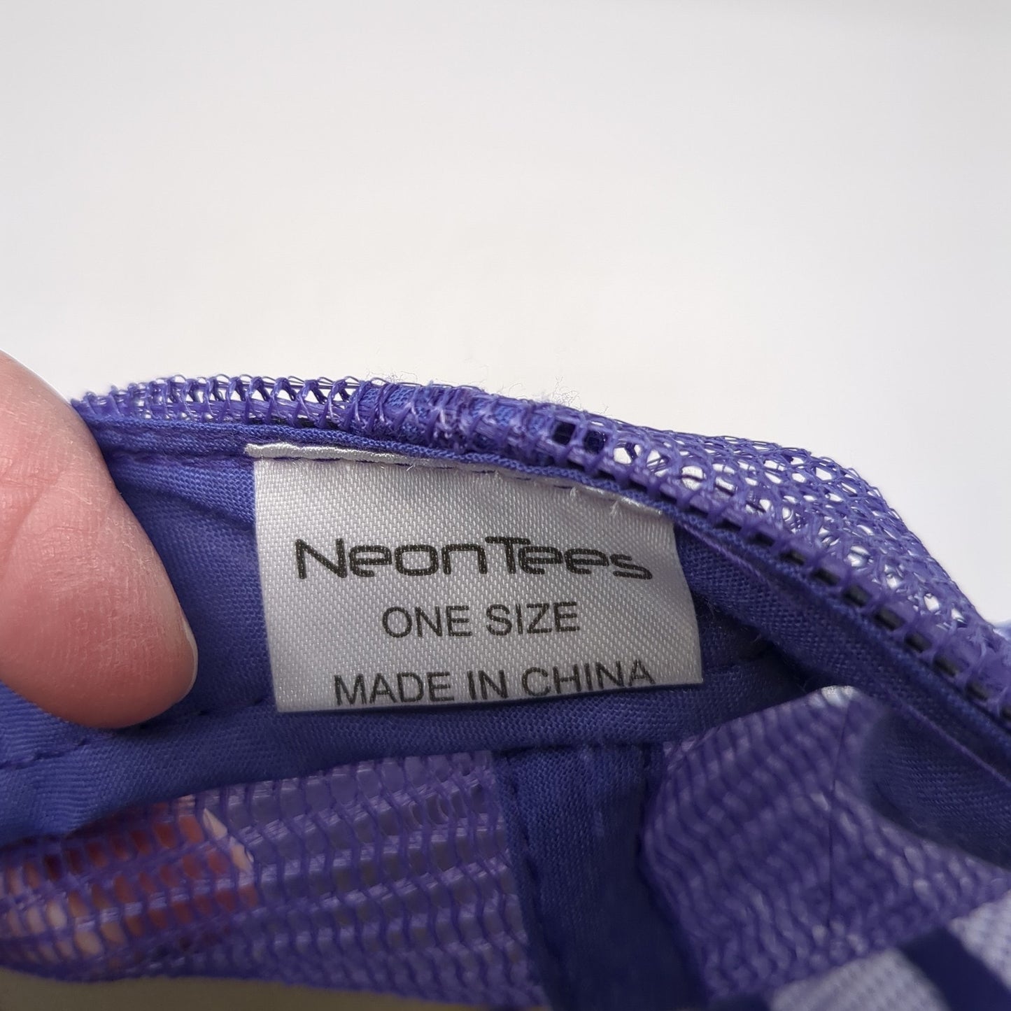 Neon Tees Snapback Mesh Back Trucker Hat Purple One Size Solid Blank