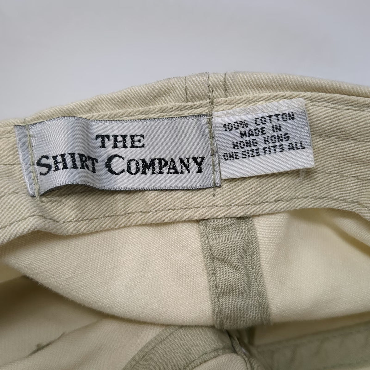 The Shirt Company Baseball Cap Beige Blue Green One Size Leather Strapback Hat