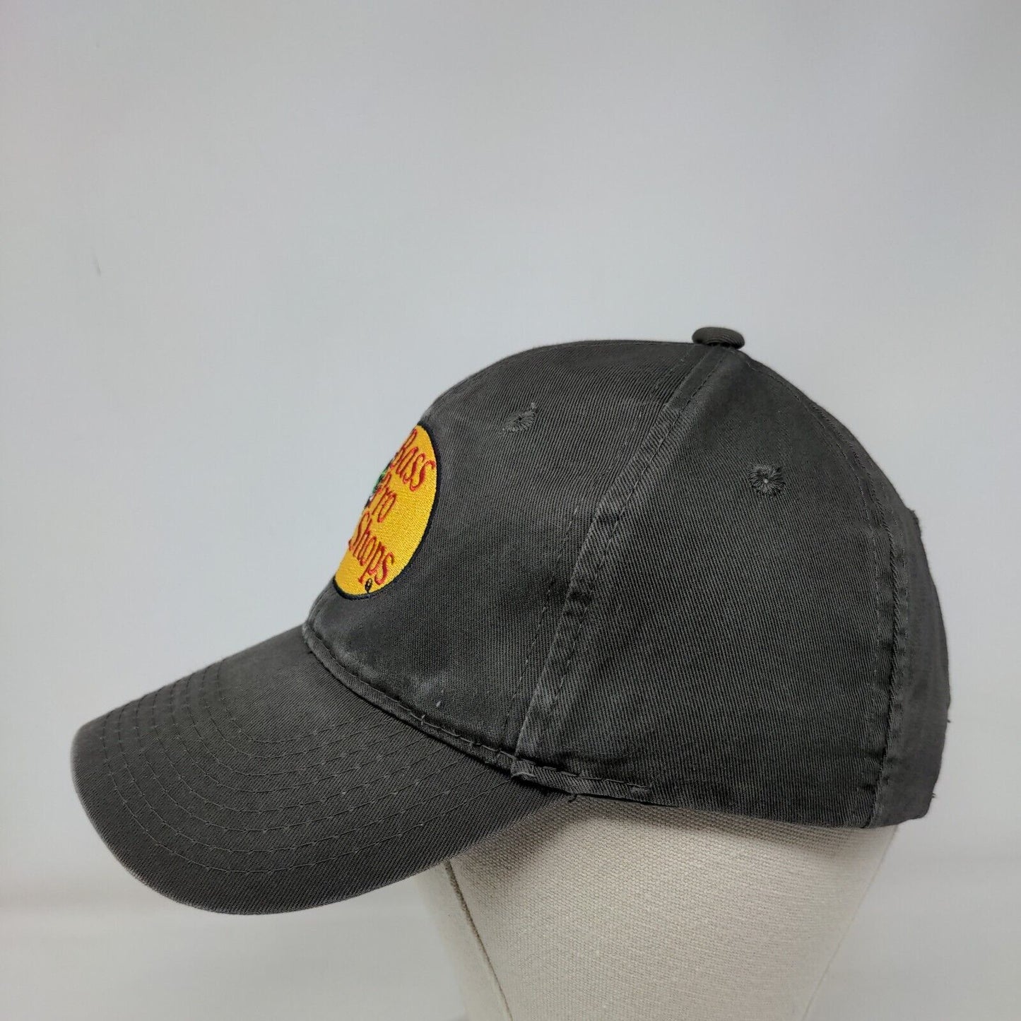 Bass Pro Shops Snapback Hat Gray OSFM Embroidered 6 Panel Gone Fishing