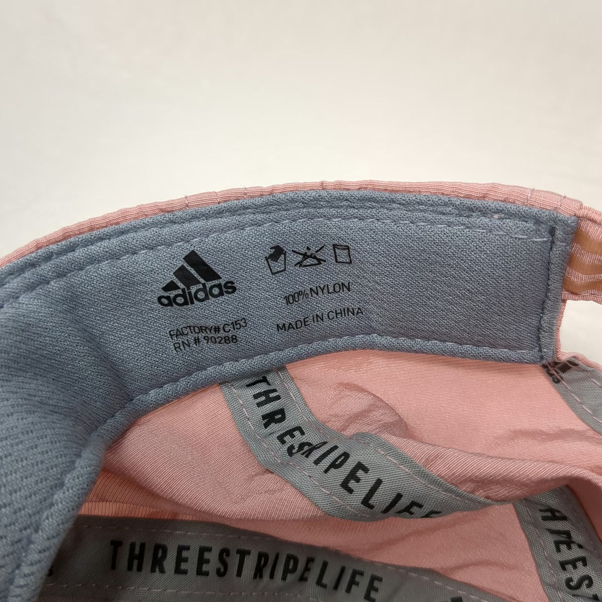 Adidas Baseball Cap Pink One Size Nylon Adjustable Embroidered Logo Sport Hat