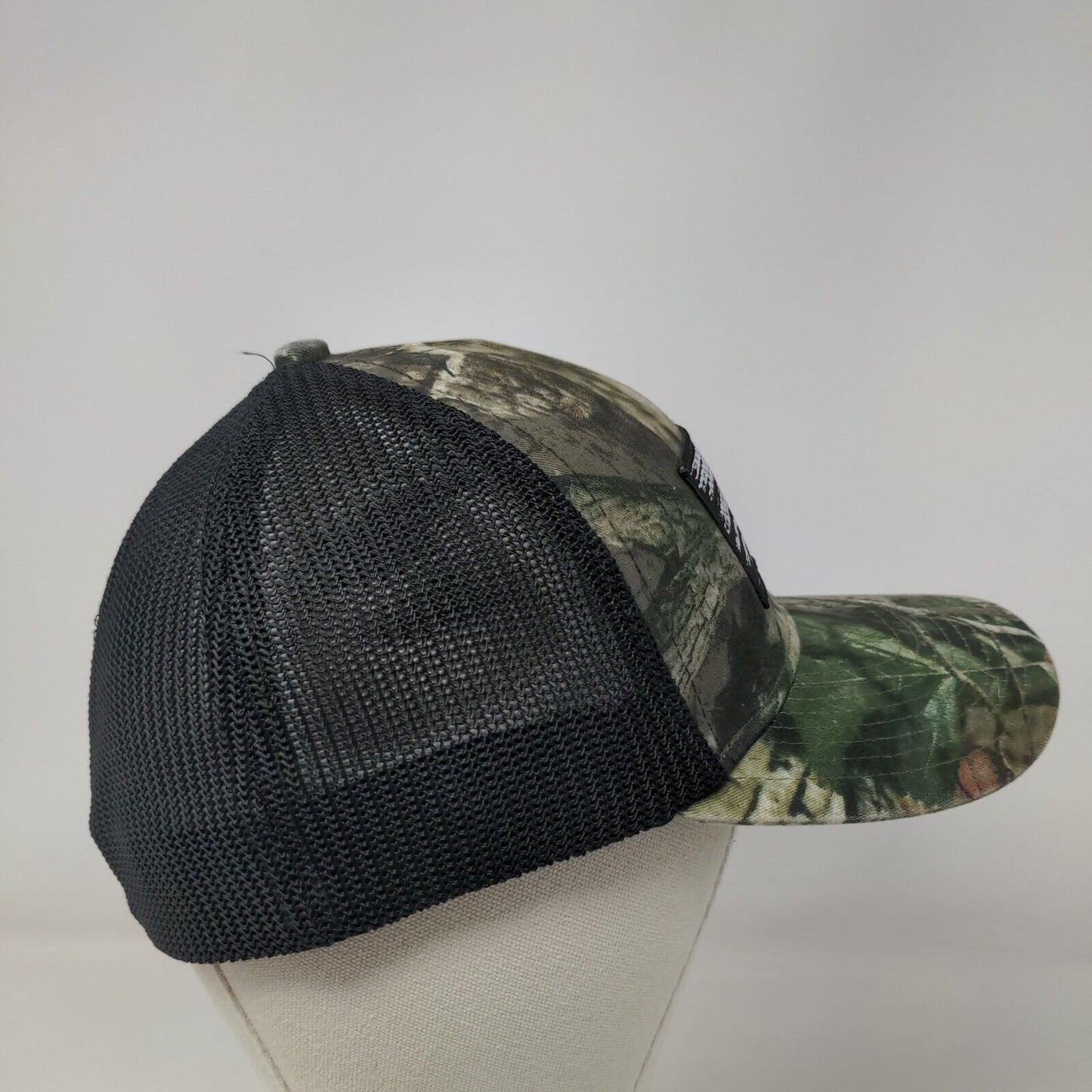 American Flag Fitted Trucker Hat Camouflage OS Mesh Back Patriotic Authentic