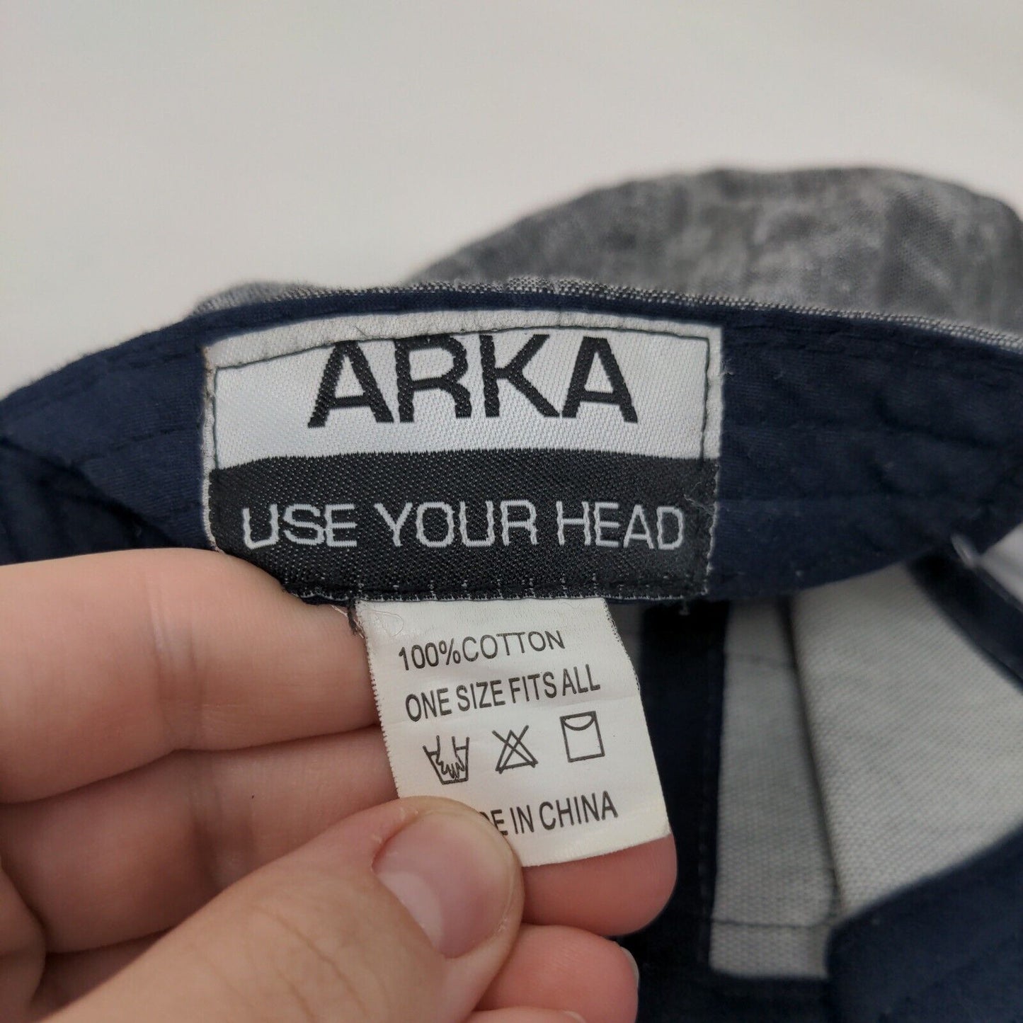 Arka Owl Slideback Hat Multi OSFA Colorblock Leather Patch 6 Panel