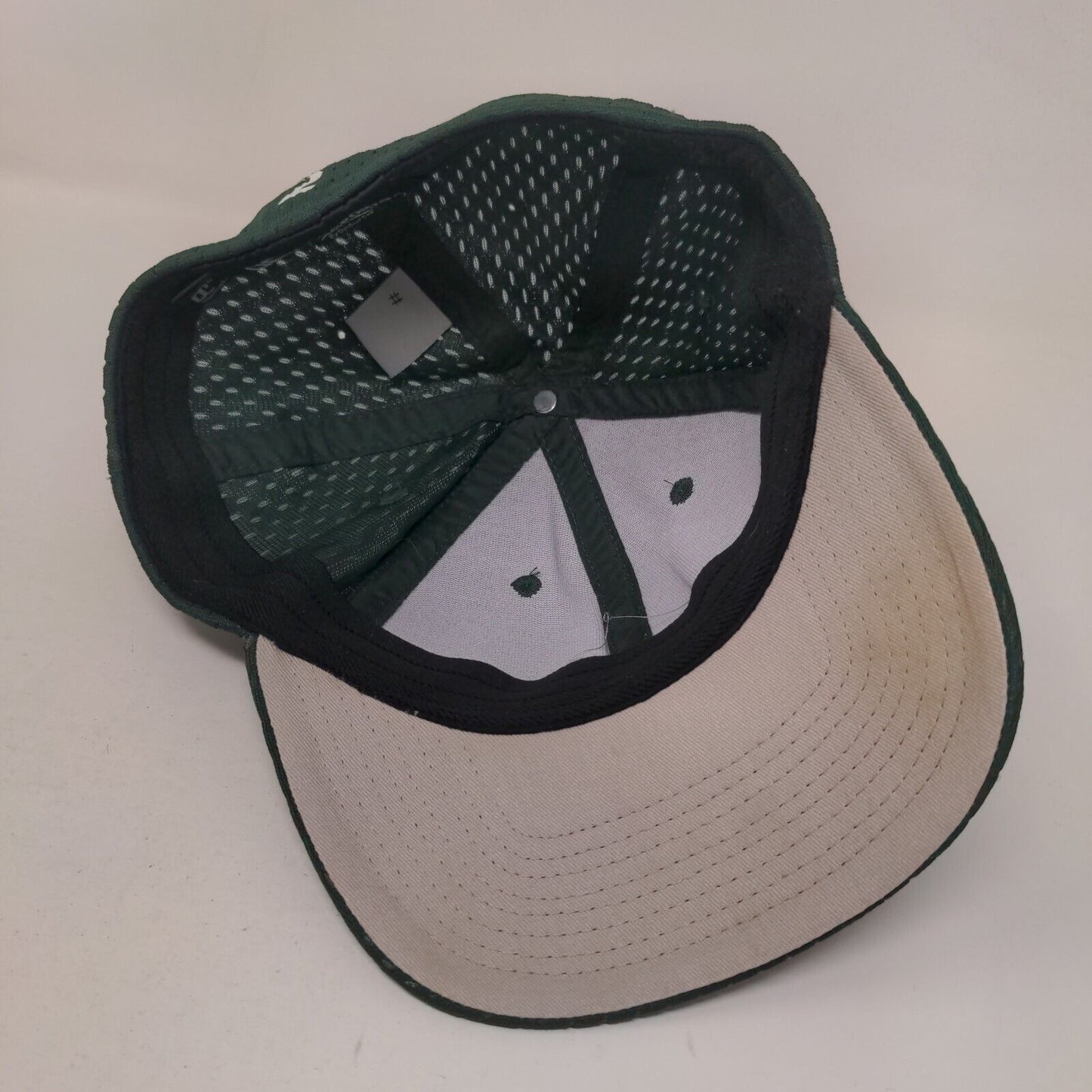 Morris Garages Fitted Hat Green S/M Breathable Mesh Vented Holes OC Sports