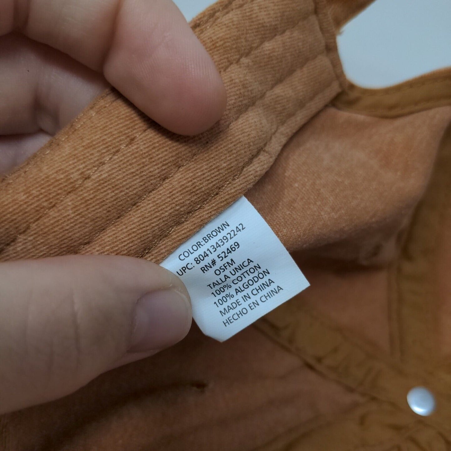 Unbranded Slideback Hat Brown OSFM Adjustable Solid Blank Vent Holes