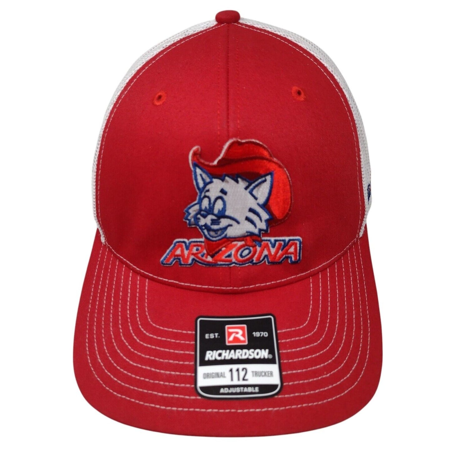 Arizona Go Big 2023 Snapback Trucker Hat Red One Size Mesh Back Richardson