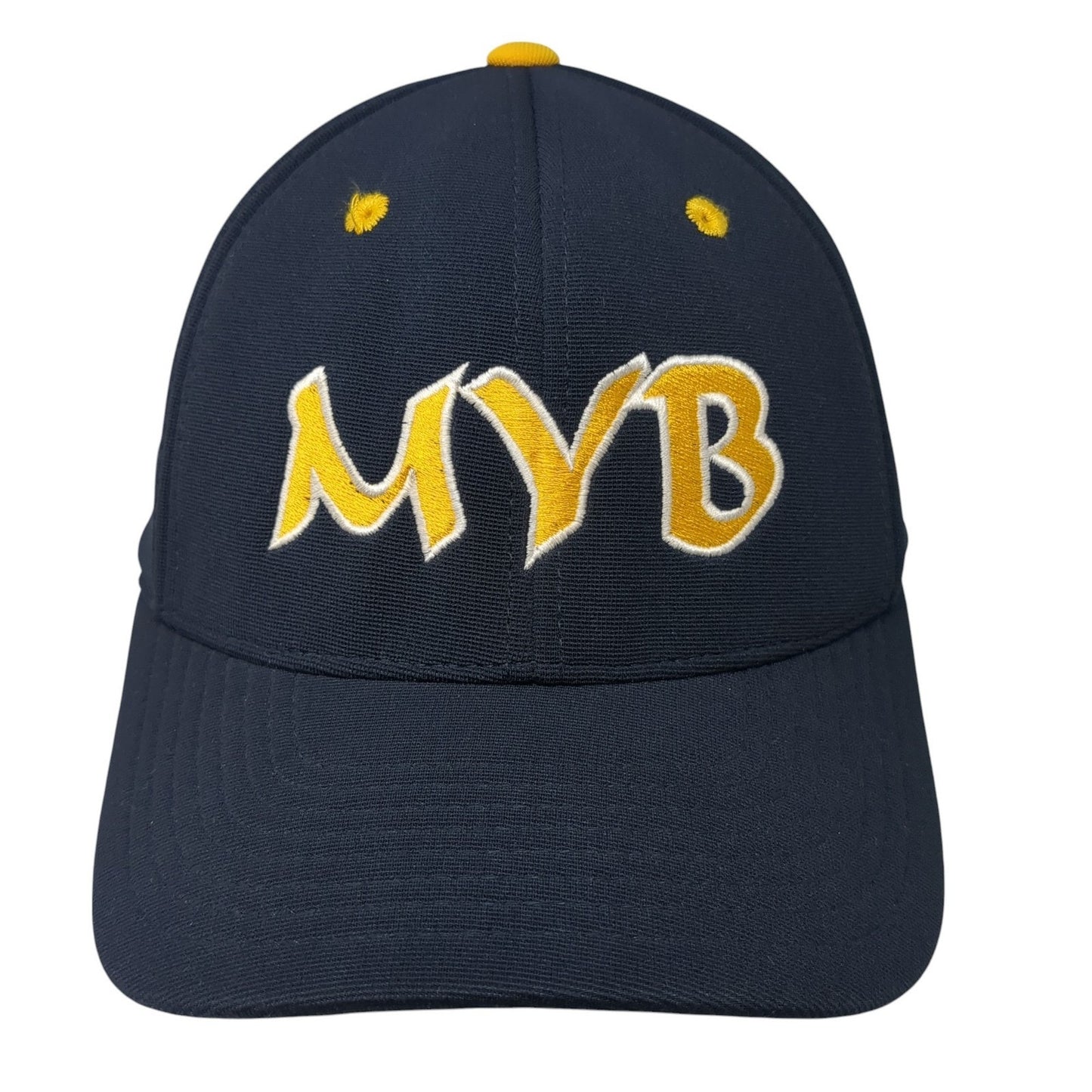 MYB Fitted Hat Blue 7 3/8 Embroidered Letters Pacific Headwear Outdoor
