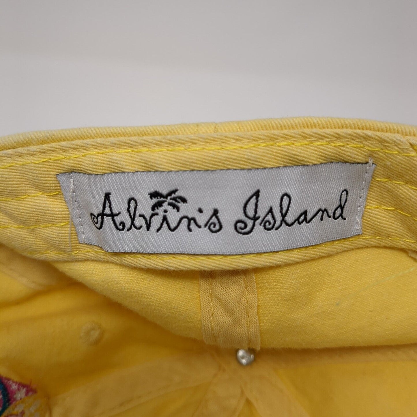 Destin FL Strapback Hat Yellow One Size Adjustable Embroidered Alvin's Island