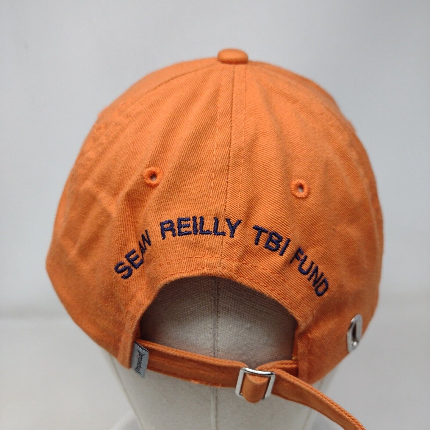 Sean Reilly TBI Fund Slideback Hat Orange OSFA Golf Clover Logo Embroidered