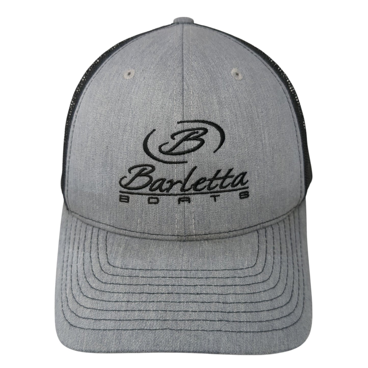 Barletta Sports Snapback Trucker Hat Gray One Size Mesh Back Richardson