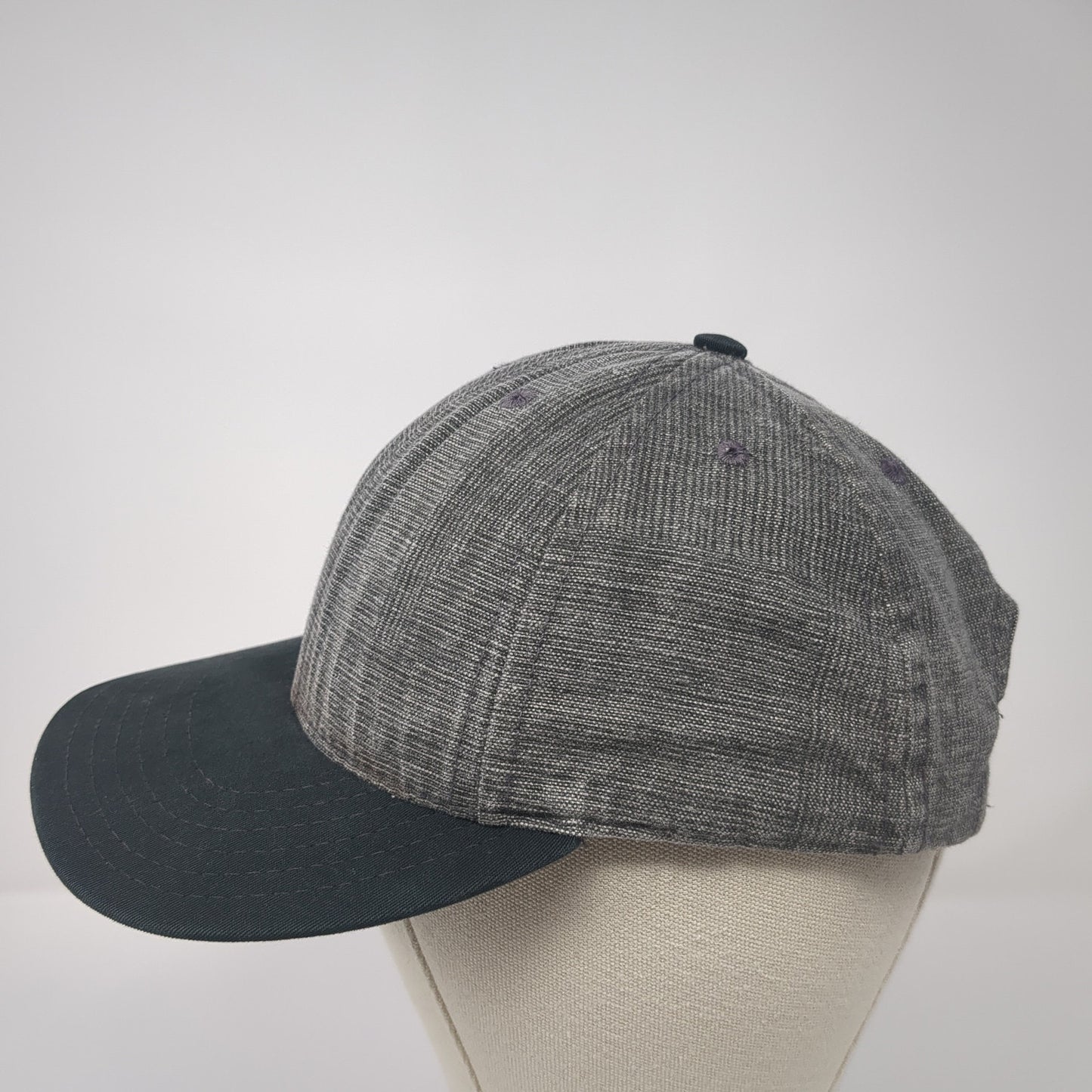 Unbranded Slideback Hat Gray One Size Adjustable Leather Strap Blank