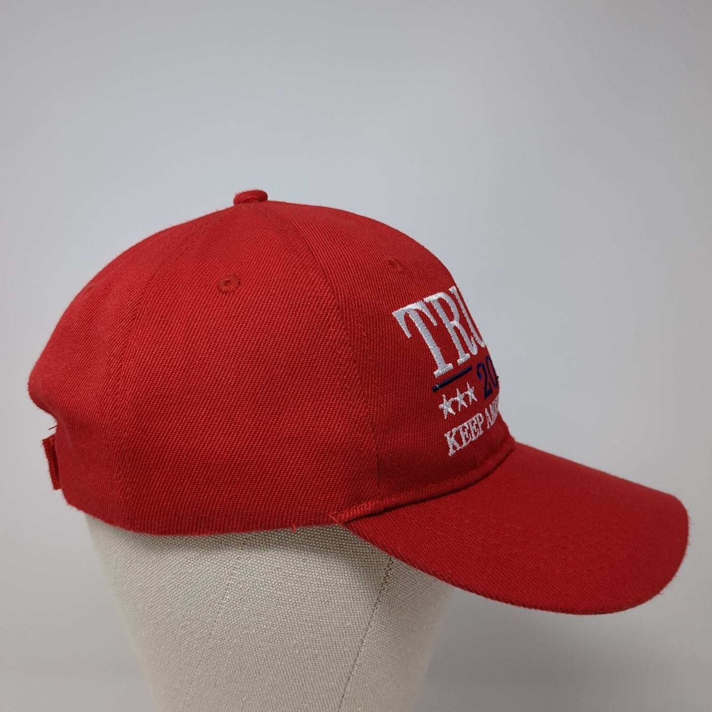 Trump 2020 Keep America Great Strapback Hat Red One Size Embroidered