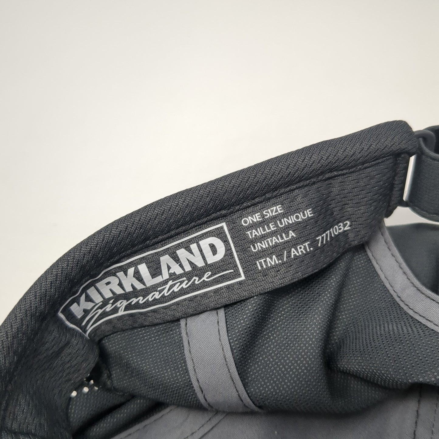 Kirkland Signature Spell Out Strapback Hat Gray One Size Adjustable