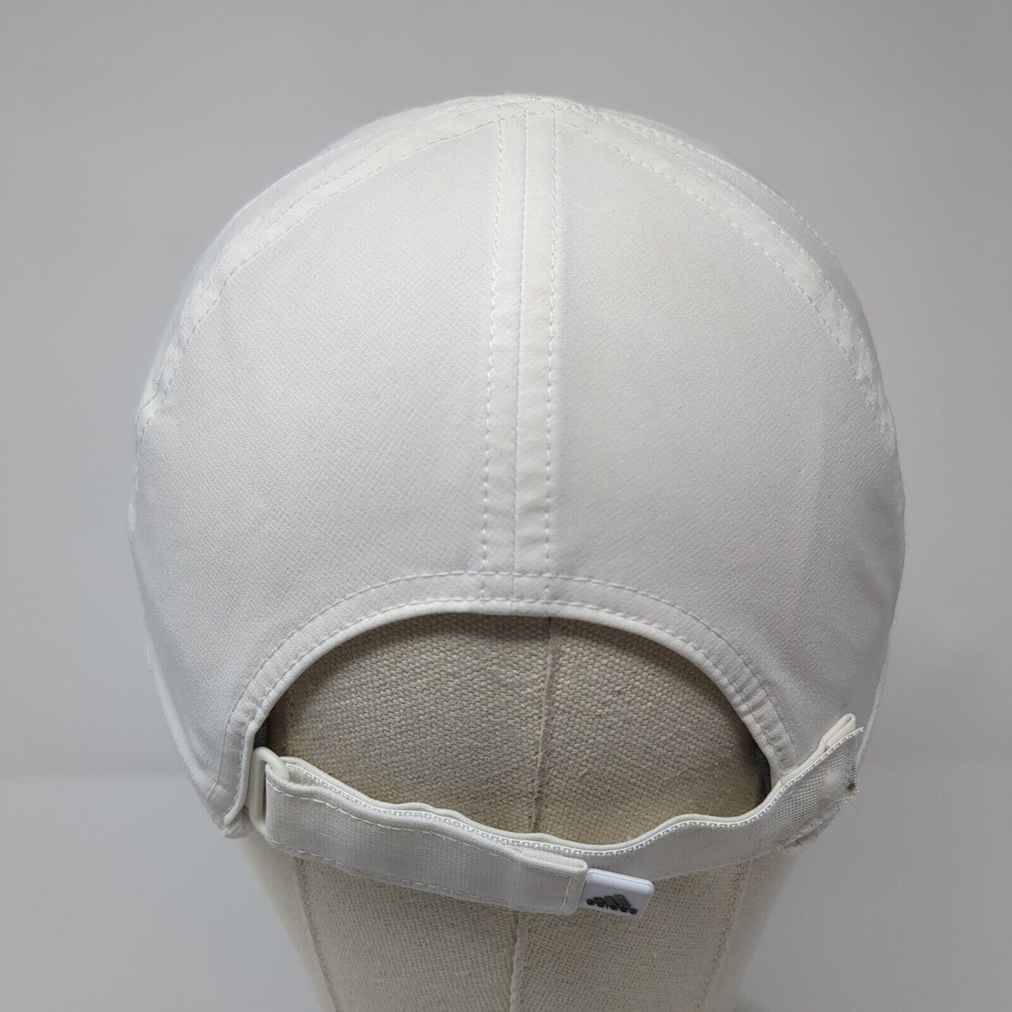 Adidas Aeroready Strapback Hat White One Size 3 Stripes Adjustable