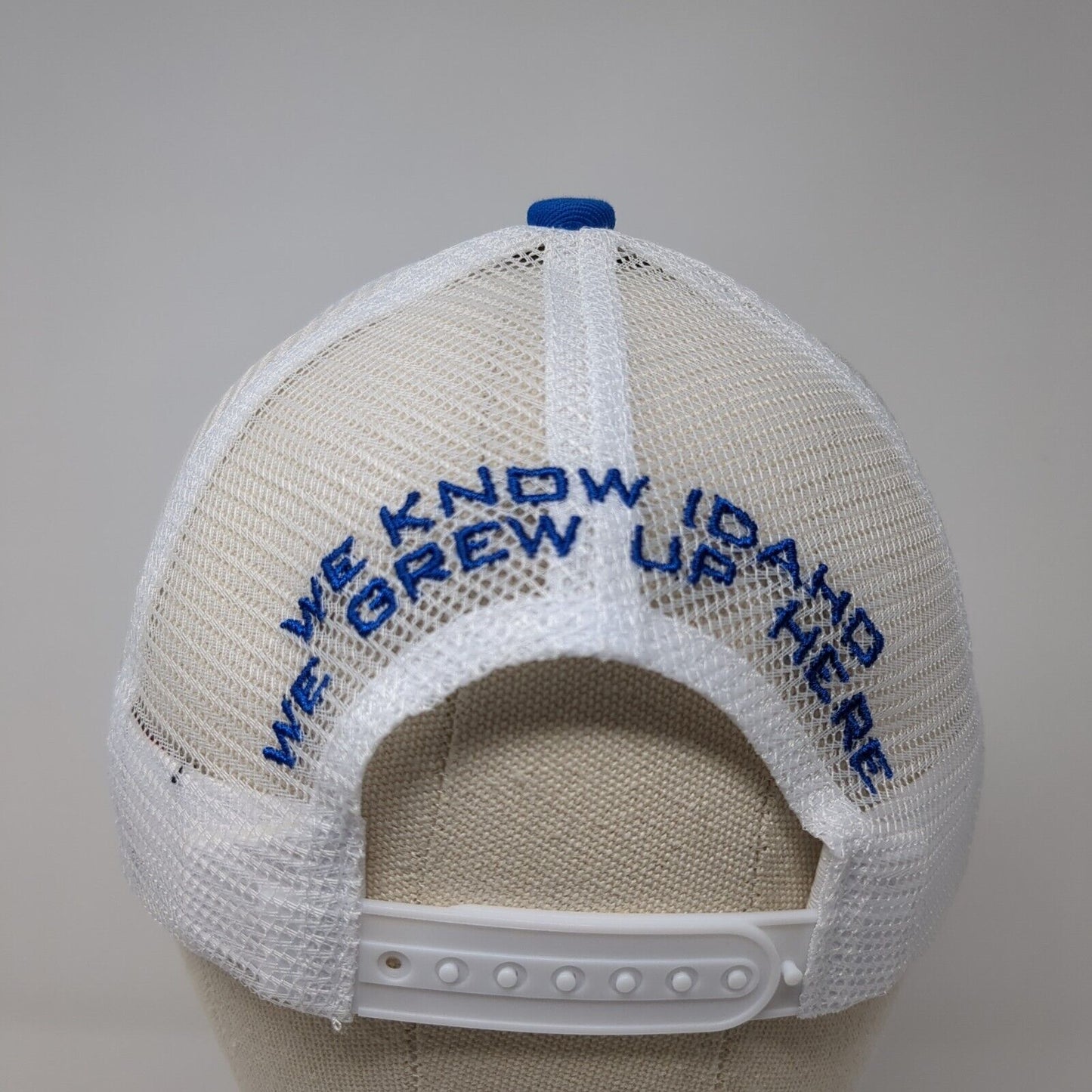 Farm Bureau Ins We Know Idaho We Grew Up Here Trucker Hat Blue OS Buck's Bags