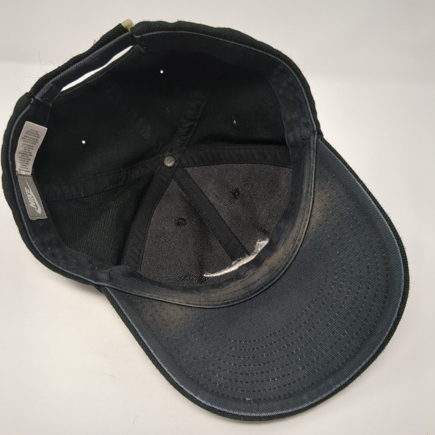 Nike Swoosh Strapback Hat Black One Size Adjustable 6 Panel Just Do It