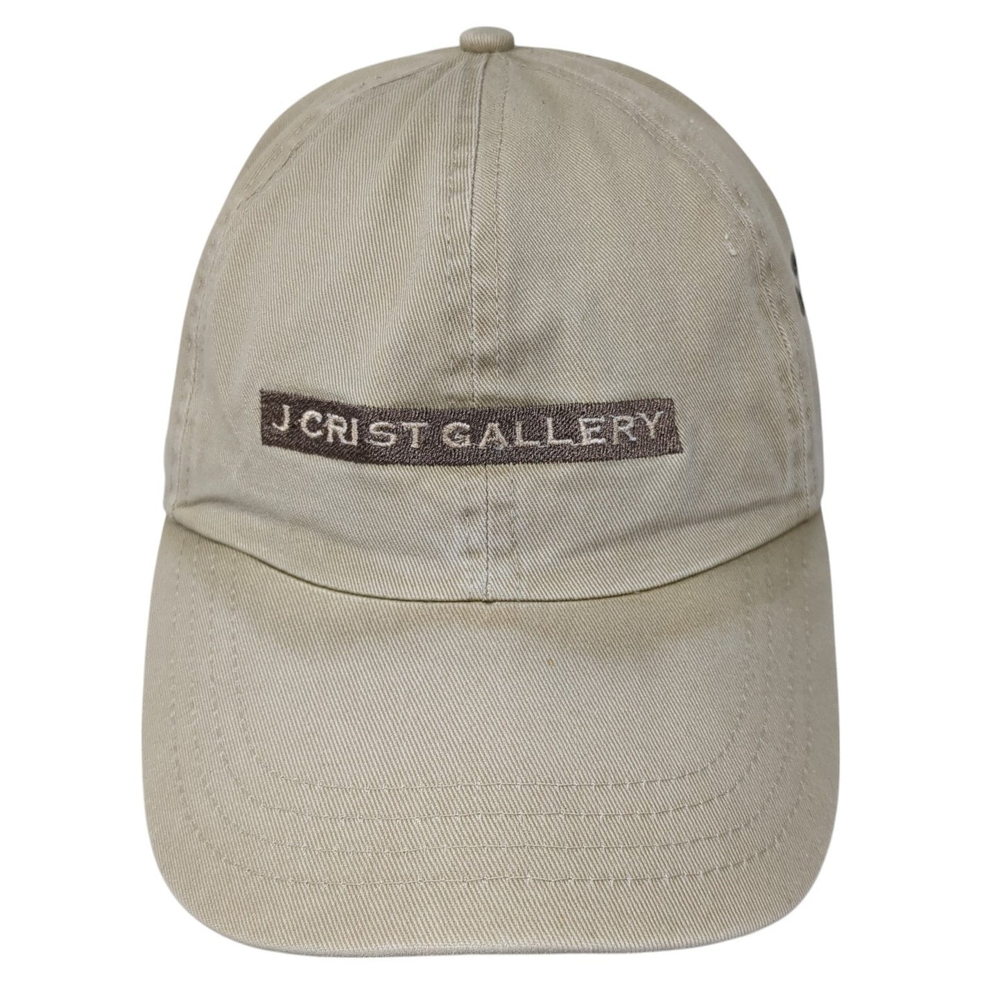 J Crist Gallery Slideback Hat Beige One Size Adjustable Port & Company