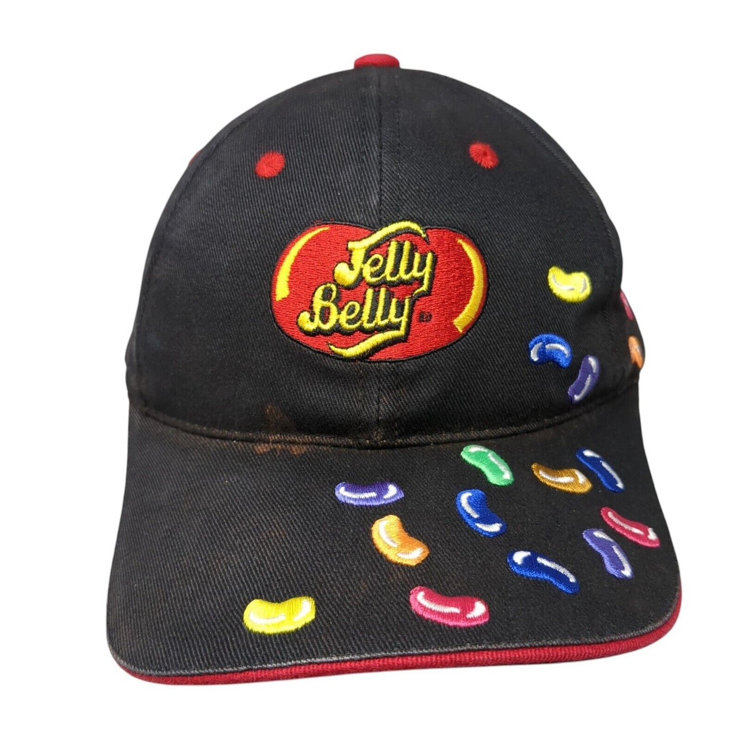 Jelly Belly Slideback Hat Black One Size Adjustable Embroidered Town Talk