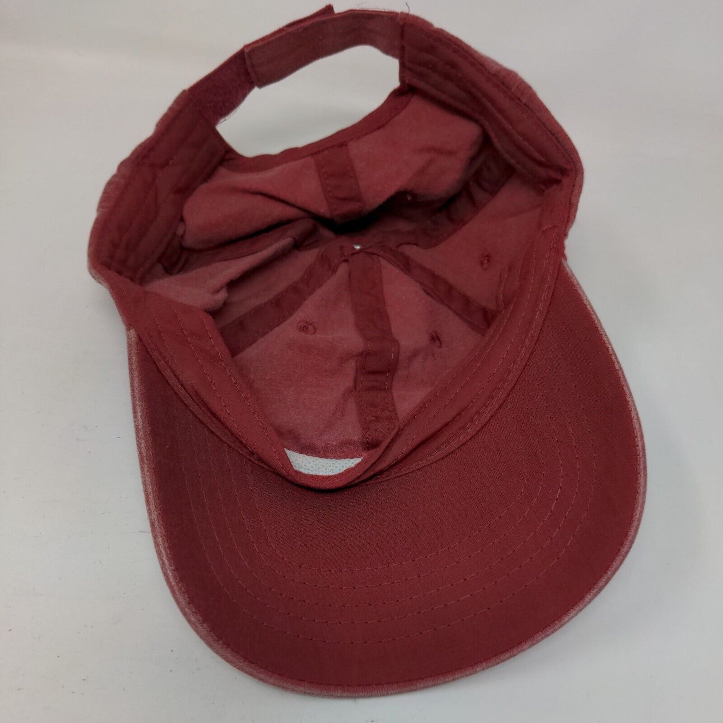 Unbranded Strapback Hat Red One Size Adjustable Solid 6 Panel Blank