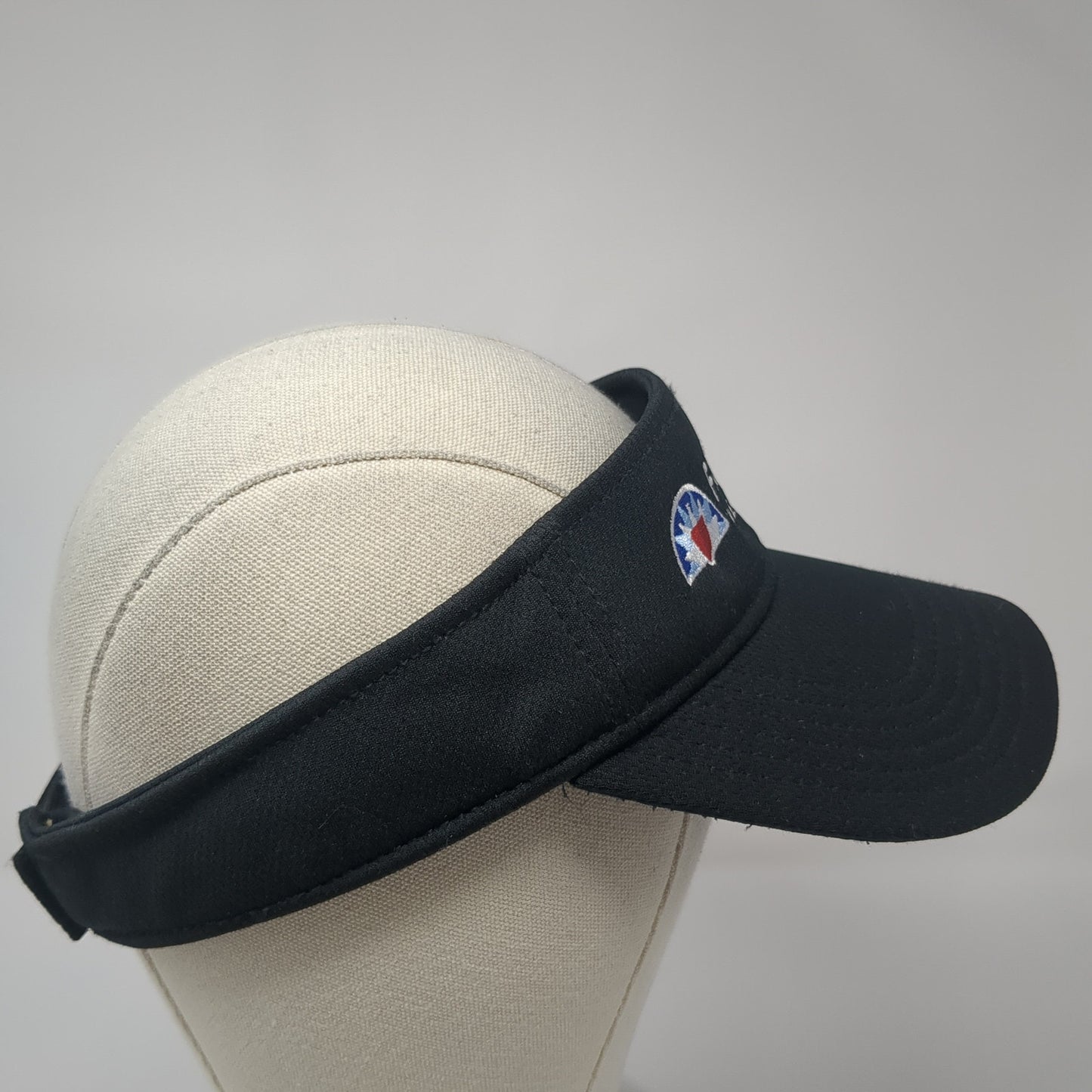 Farmers Insurance Sun Visor Hat Black One Size Adjustable Embroidered Otto