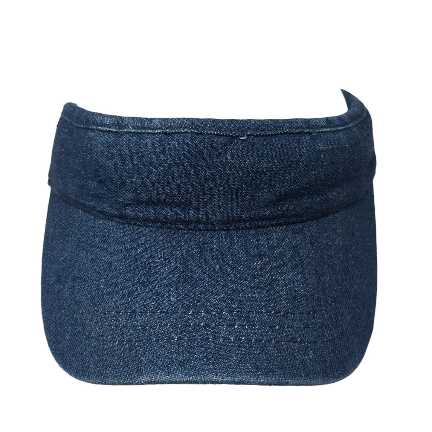Unbranded Strapback Sun Visor Hat Blue One Size Adjustable Denim Blank