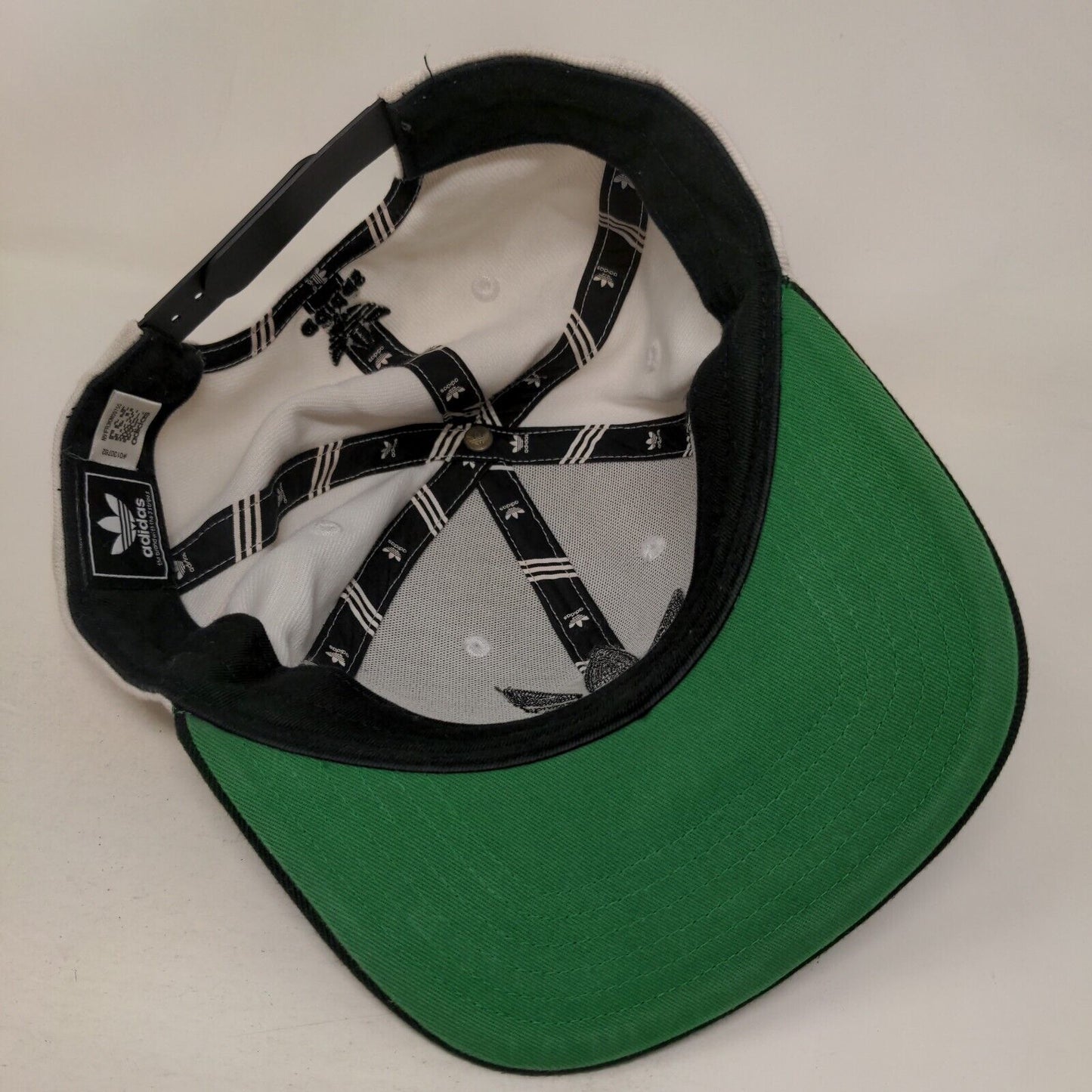 Adidas Snapback Hat White One Size Adjustable Embroidered Trefoil 6 Panel