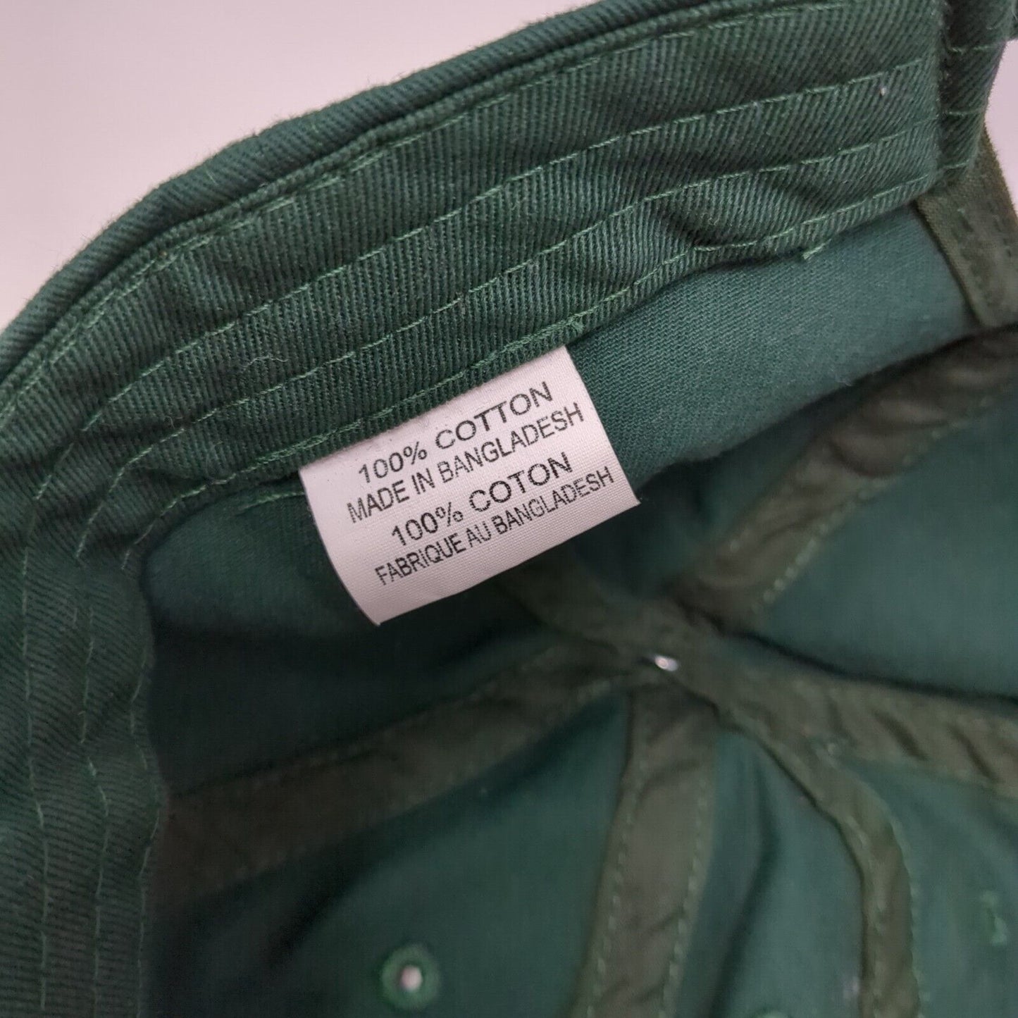 Double Win Slideback Hat Green One Size Adjustable Embroidered 6 Panel