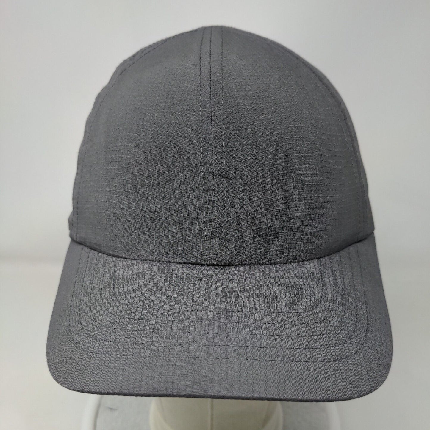 Alive Stretch Strapback Hat Gray One Size 6 Panel Blank Polyester Blend