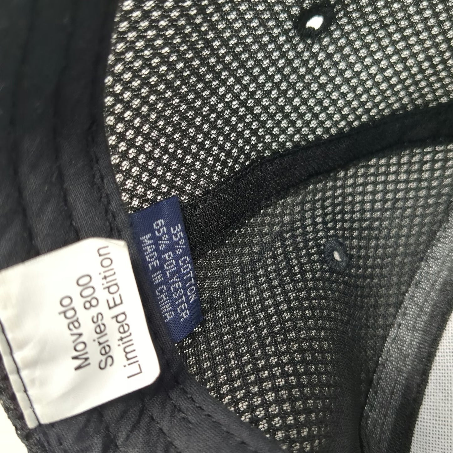Movado Series 800 Limited Edition Baseball Cap Black One Size Strapback Hat Mesh