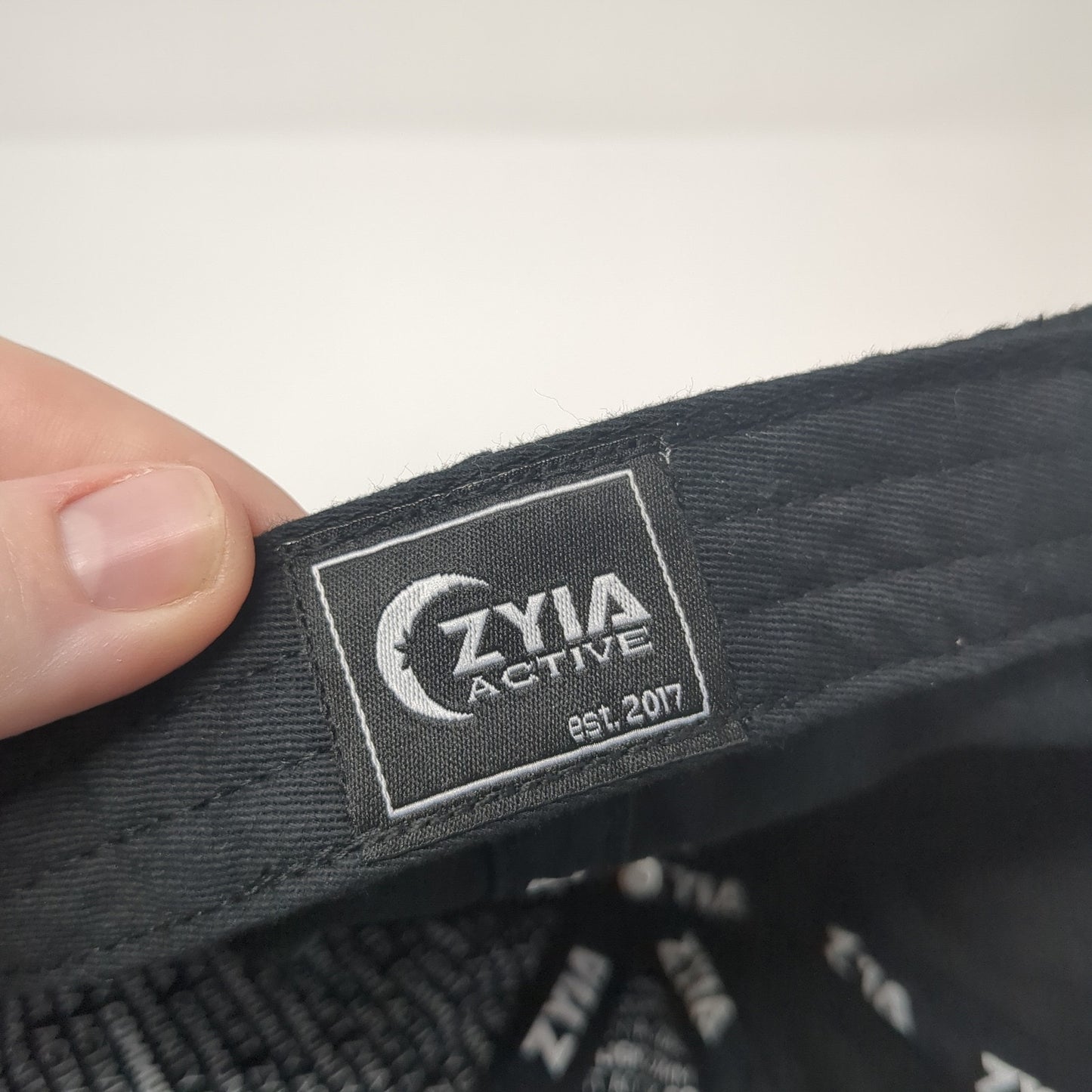 Zyia Active Est. 2017 Slideback Baseball Cap Black OS Adjustable Embroidered