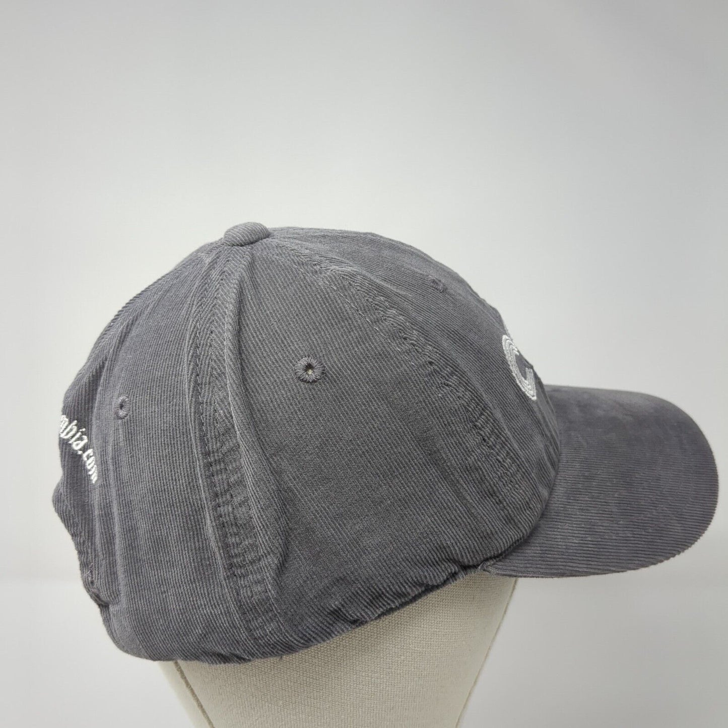 Como Slideback Hat Gray One Size Corduroy Top of the World 6 Panel