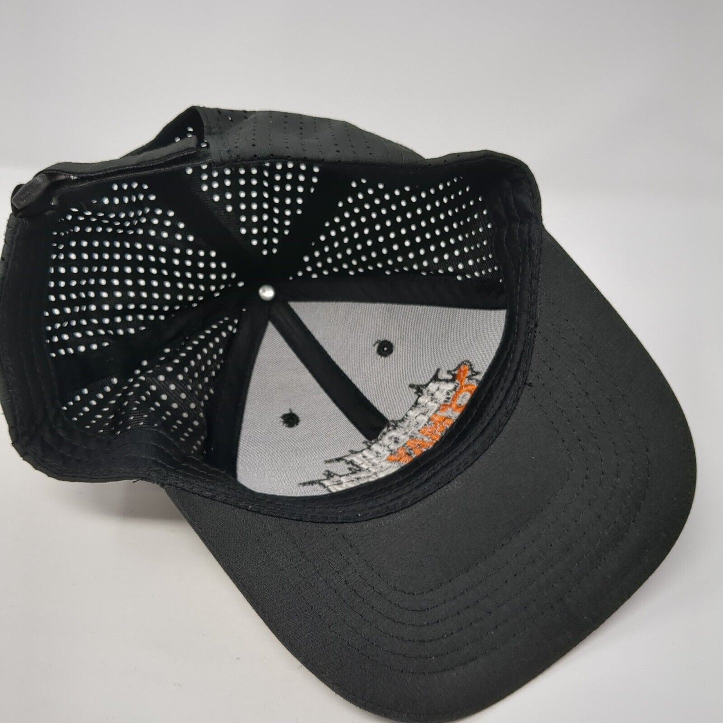 All Out Mayhem Strapback Hat Black One Size Adjustable Embroidered Breathable