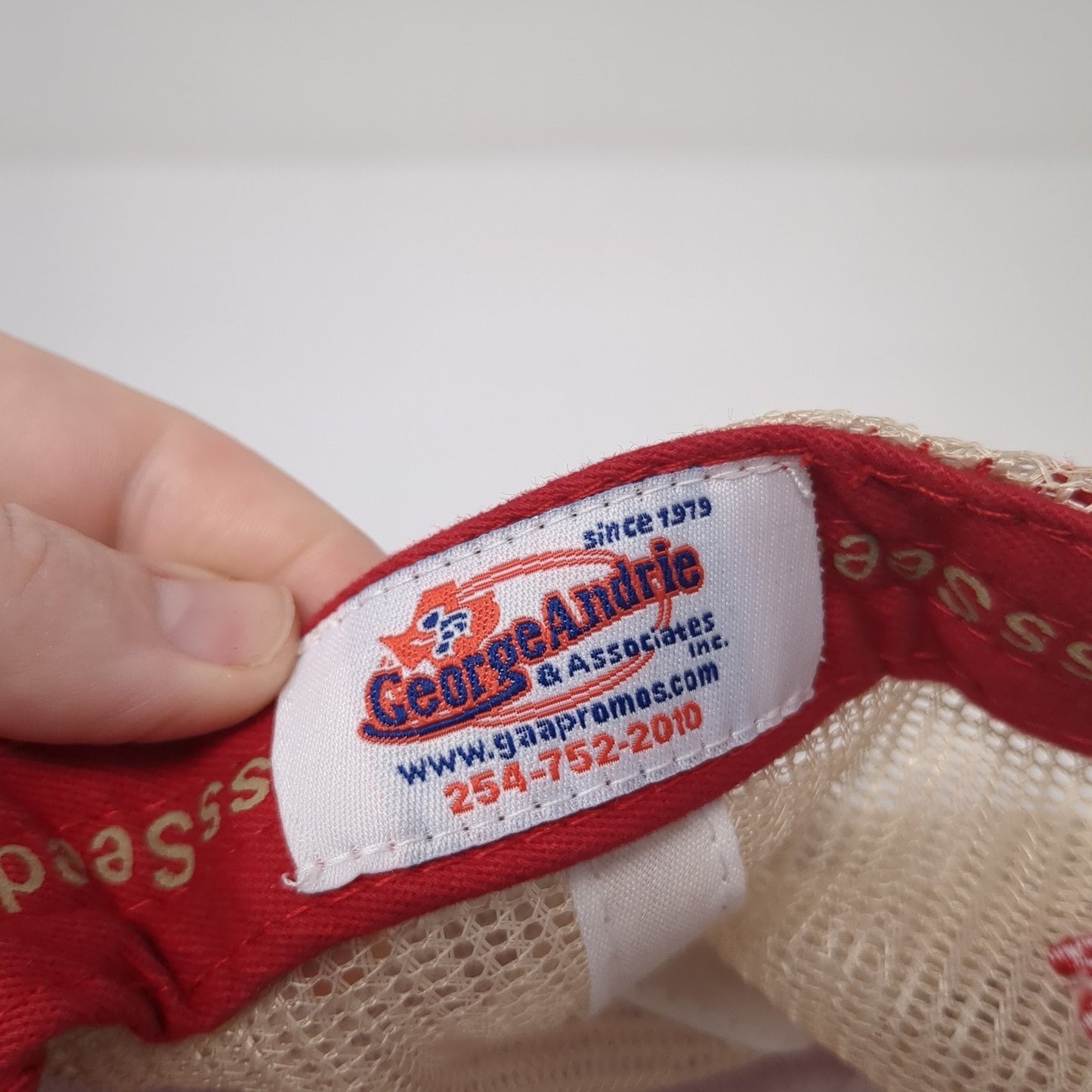 Walter Moss Seed Trucker Hat Red One Size Adjustable Mesh Back George Andrie