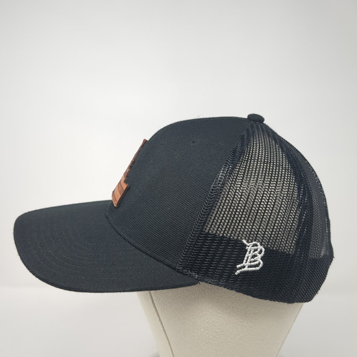 Idaho Snapback Trucker Hat Black One Size Adjustable Mesh Back Branded Bills