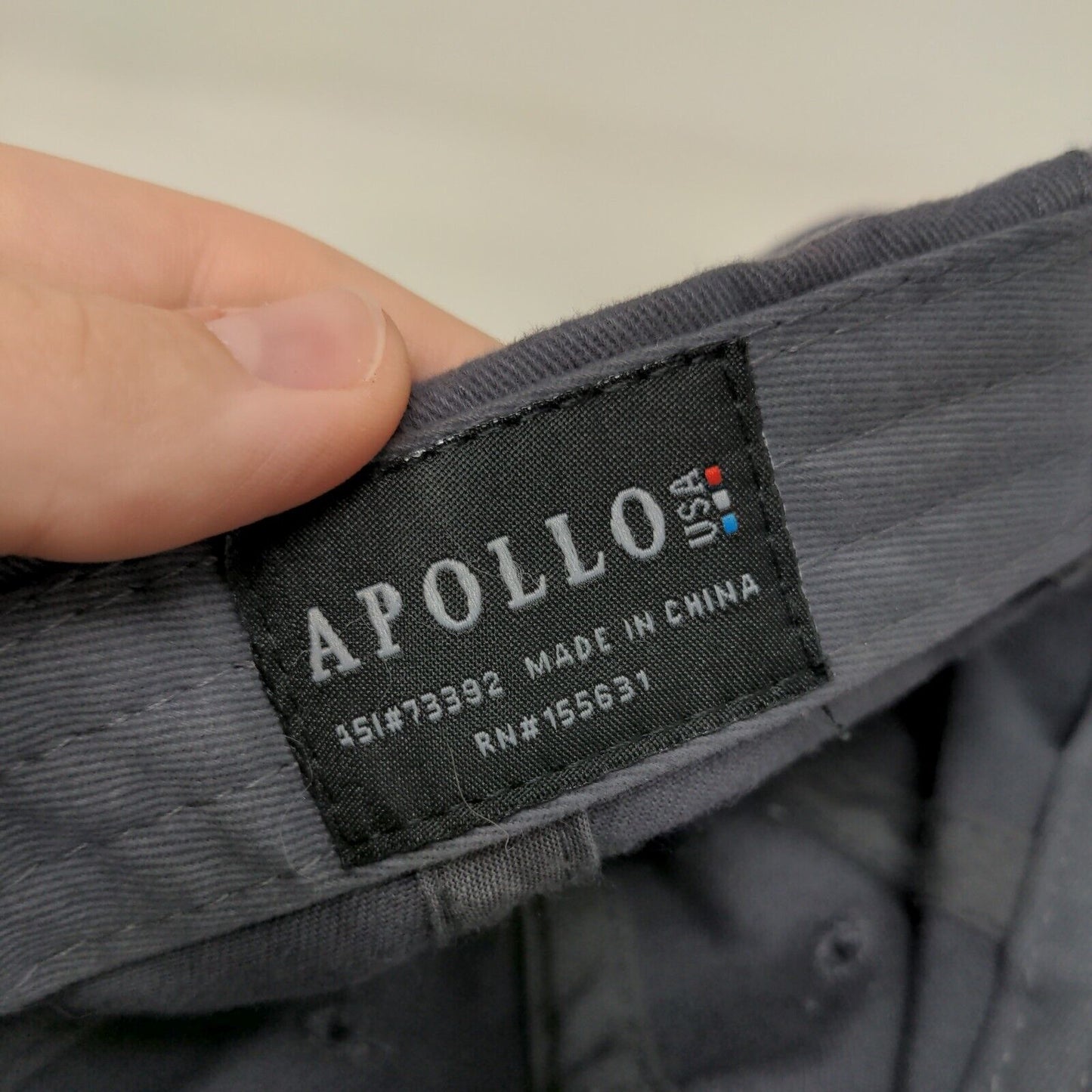 NJASAP Slideback Hat Gray One Size Embroidered Adjustable Apollo